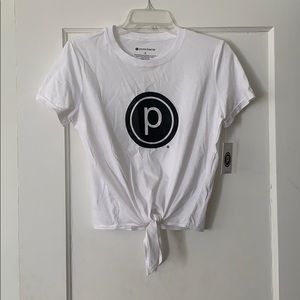 NWT Pure Barre Circle P tie front top